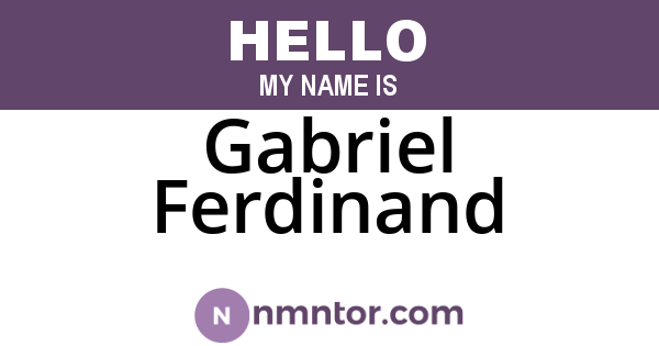 Gabriel Ferdinand