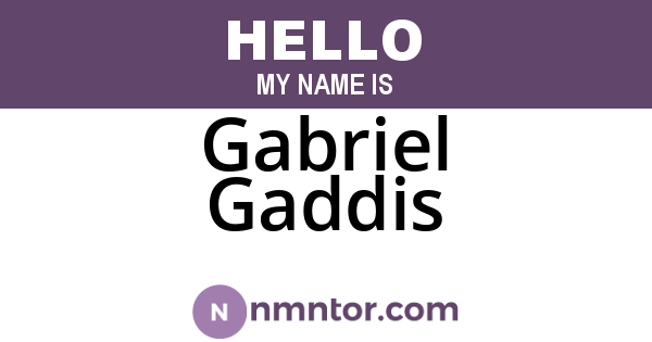 Gabriel Gaddis