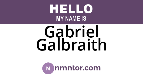 Gabriel Galbraith