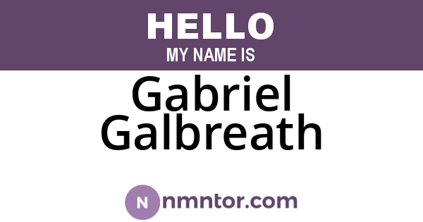 Gabriel Galbreath