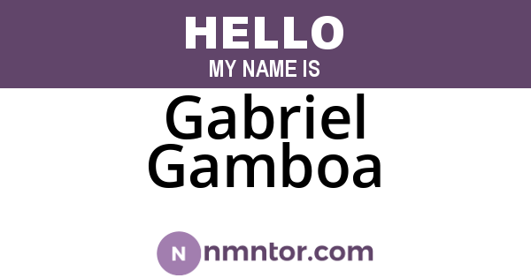 Gabriel Gamboa