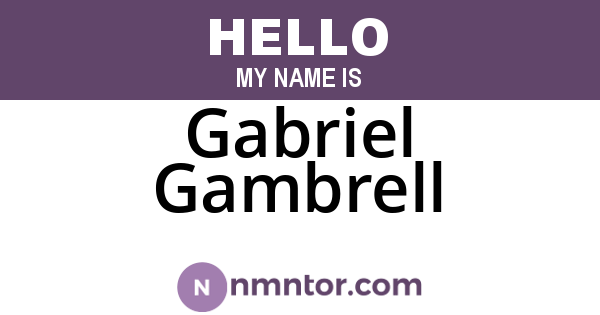 Gabriel Gambrell