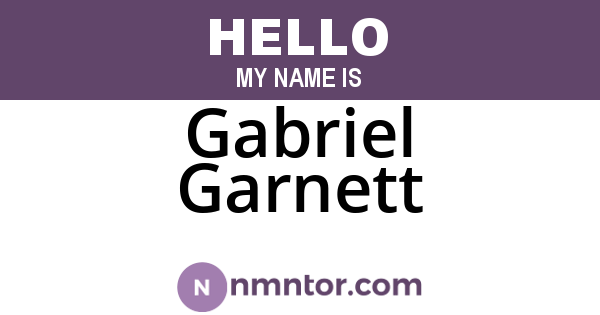 Gabriel Garnett