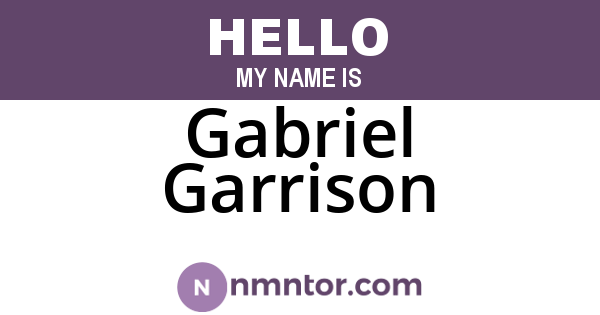 Gabriel Garrison