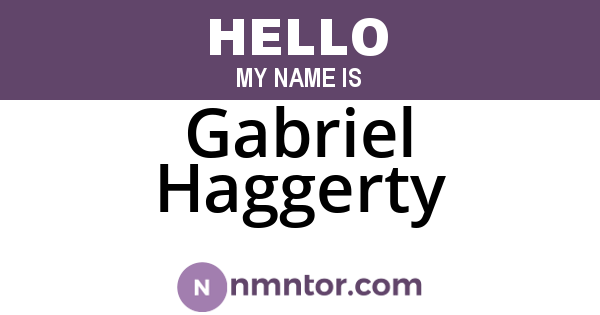 Gabriel Haggerty