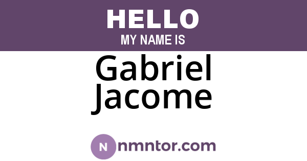 Gabriel Jacome