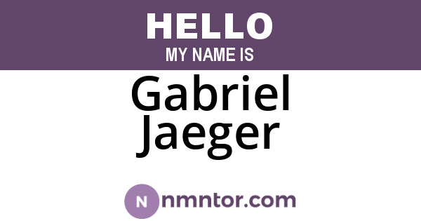 Gabriel Jaeger