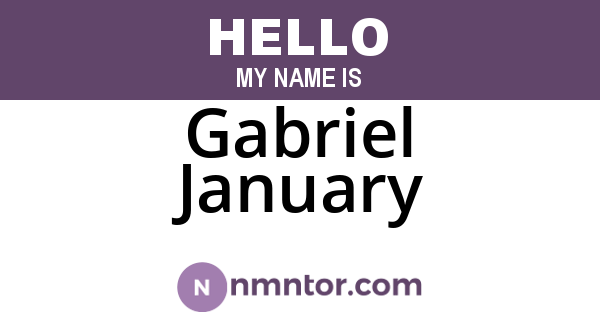 Gabriel January