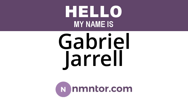 Gabriel Jarrell