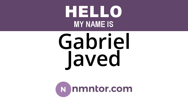 Gabriel Javed