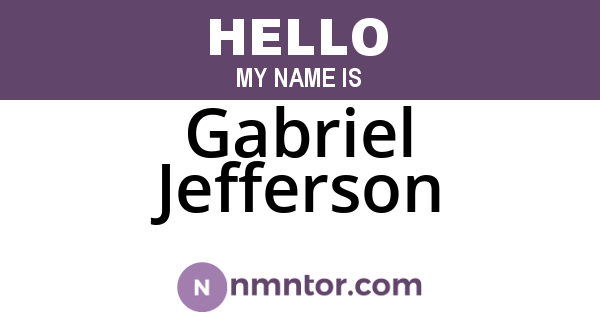 Gabriel Jefferson