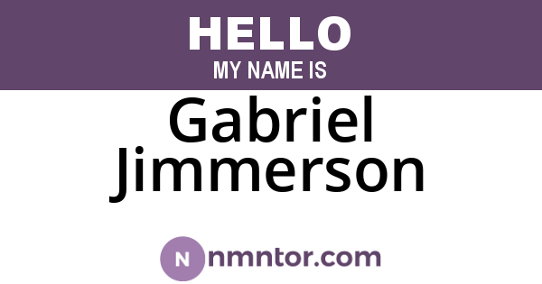 Gabriel Jimmerson