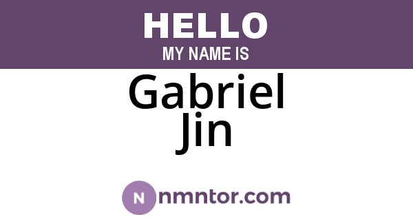 Gabriel Jin