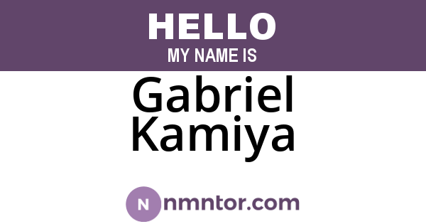Gabriel Kamiya