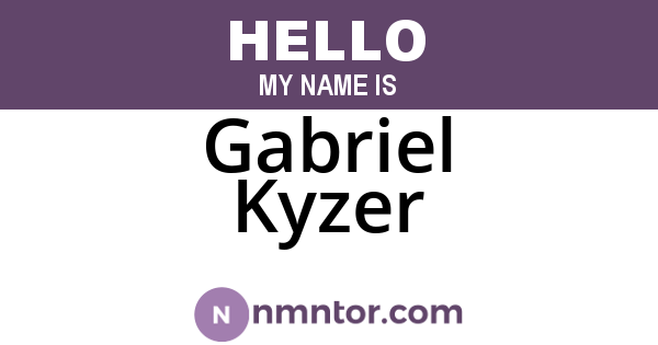 Gabriel Kyzer