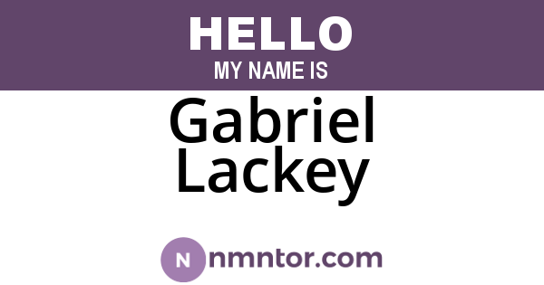 Gabriel Lackey