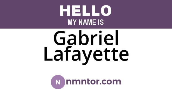 Gabriel Lafayette