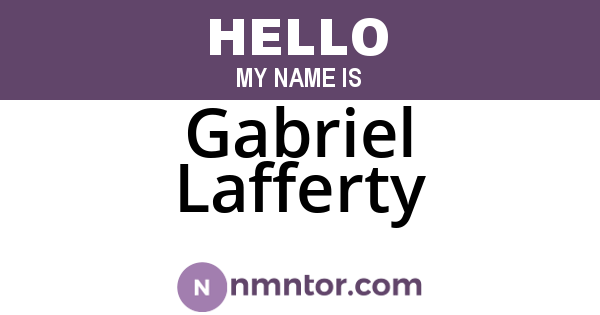 Gabriel Lafferty