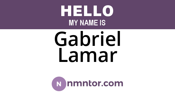 Gabriel Lamar