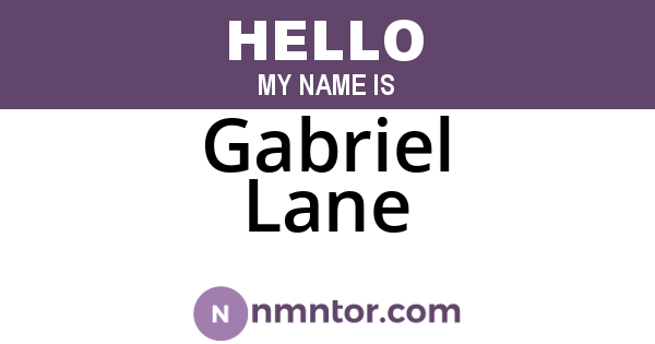 Gabriel Lane