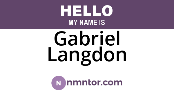 Gabriel Langdon