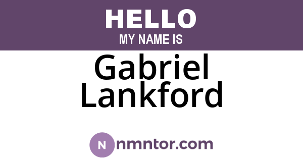 Gabriel Lankford