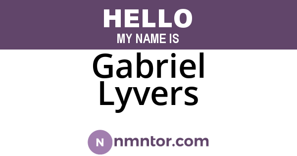 Gabriel Lyvers