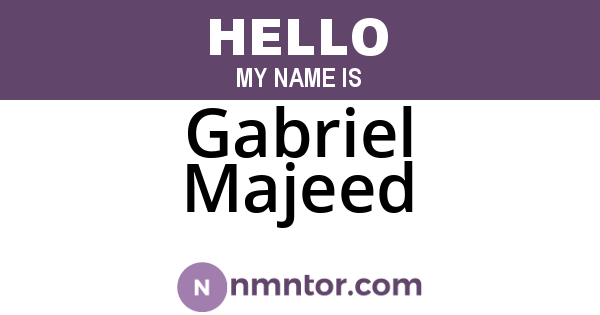 Gabriel Majeed