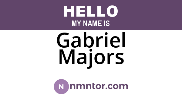 Gabriel Majors