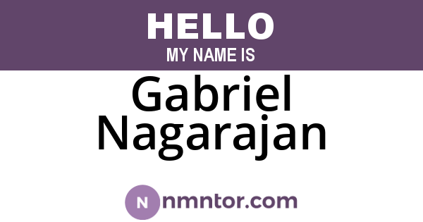 Gabriel Nagarajan