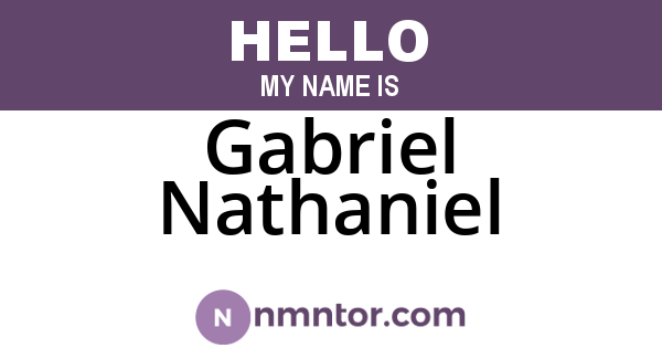 Gabriel Nathaniel