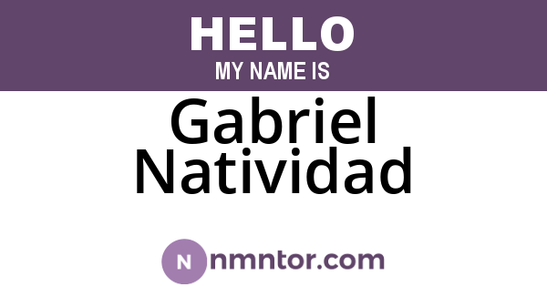 Gabriel Natividad