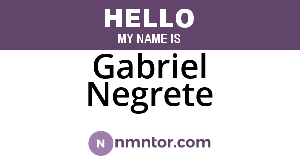 Gabriel Negrete