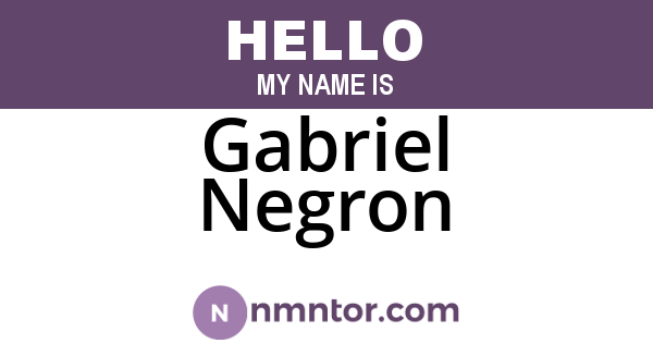 Gabriel Negron