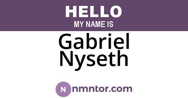 Gabriel Nyseth