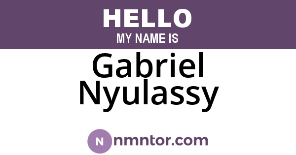 Gabriel Nyulassy