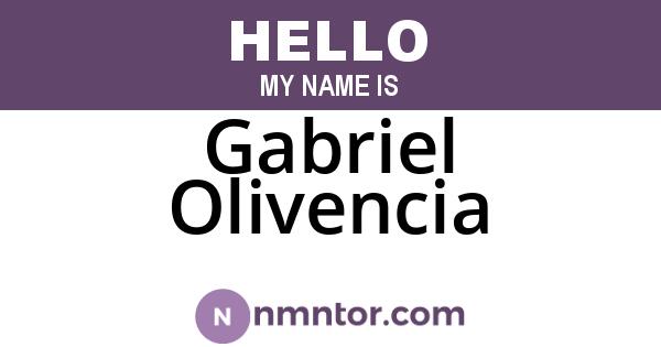 Gabriel Olivencia