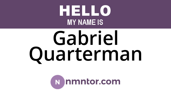 Gabriel Quarterman