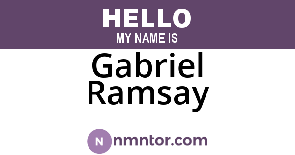 Gabriel Ramsay