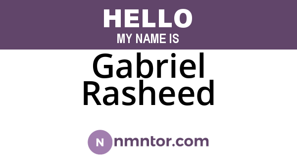Gabriel Rasheed