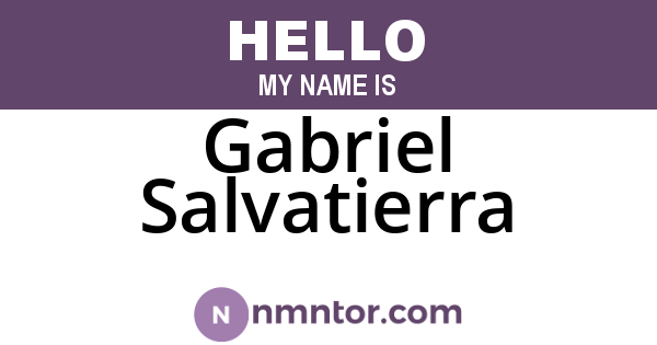 Gabriel Salvatierra