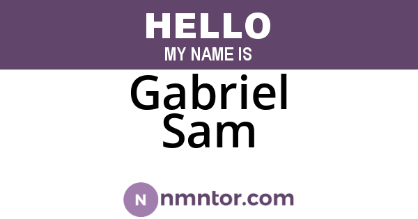 Gabriel Sam