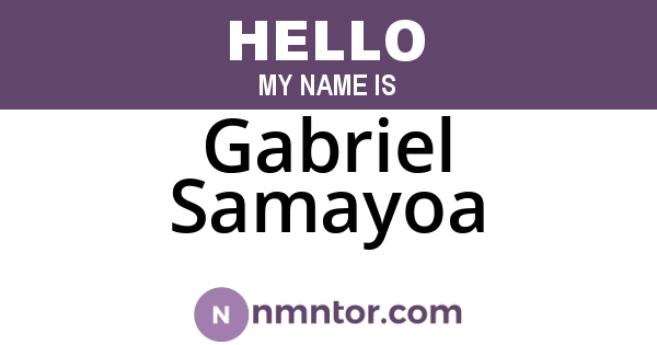 Gabriel Samayoa