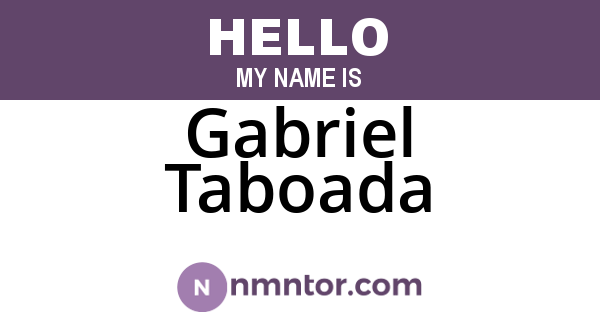 Gabriel Taboada