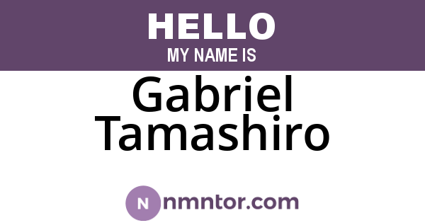 Gabriel Tamashiro