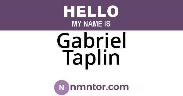 Gabriel Taplin