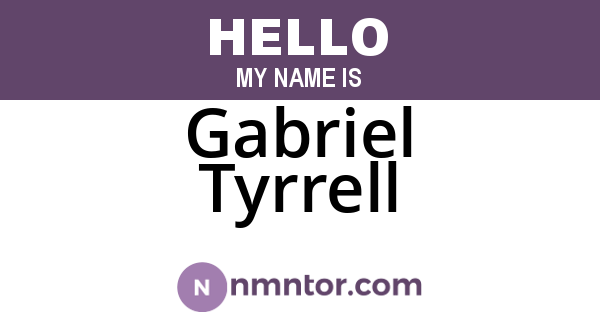 Gabriel Tyrrell