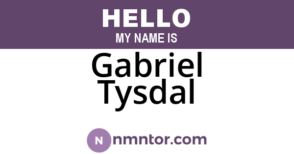 Gabriel Tysdal