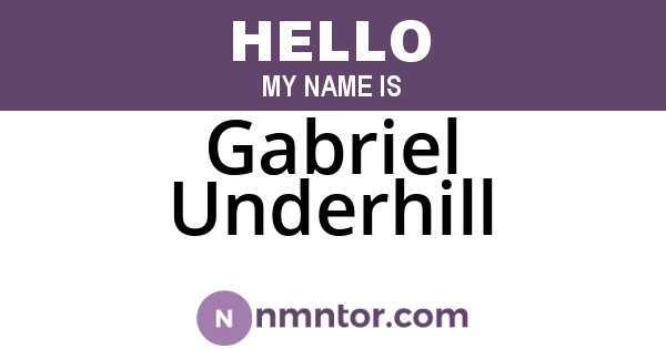 Gabriel Underhill