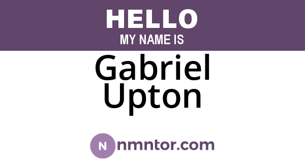 Gabriel Upton